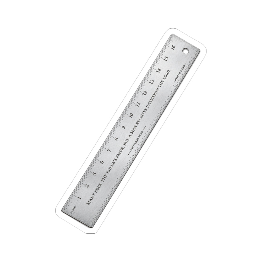 Metal Ruler Kiss-Cut Sticker