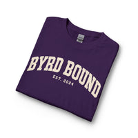 Byrd Bound arched collegiate logo Long Sleeve | vintage varsity est. 2024