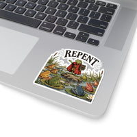 Repent Frog Pond Kiss-Cut Sticker