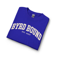 Byrd Bound arched collegiate logo Long Sleeve | vintage varsity est. 2024