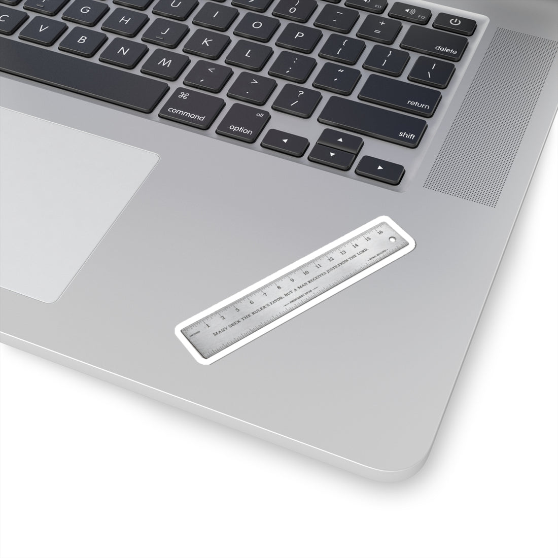 Metal Ruler Kiss-Cut Sticker