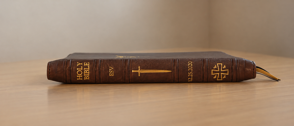 Spine Ribbed Leather Detail
