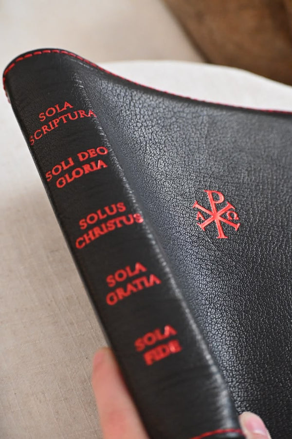 Five Solas Edition Custom Bible Rebind